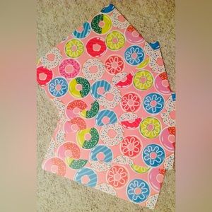 Placemat Set of 4 Frosted Sprinkled Doughnuts Donuts Pattern Vinyl 17" x 11" New